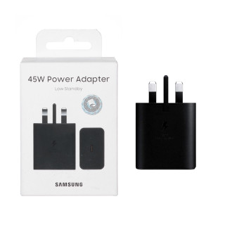 شارژر سه پین SAMSUNG 45W اصل چین T4511 ( فست و PD) مشکی (18 ماهه شرکتی) - bew کد1359606