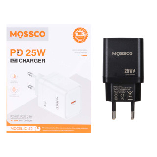 شارژر دیواری PD و فست تک پورت Mossco مدل IC-42 25W - سفید کد 1437508